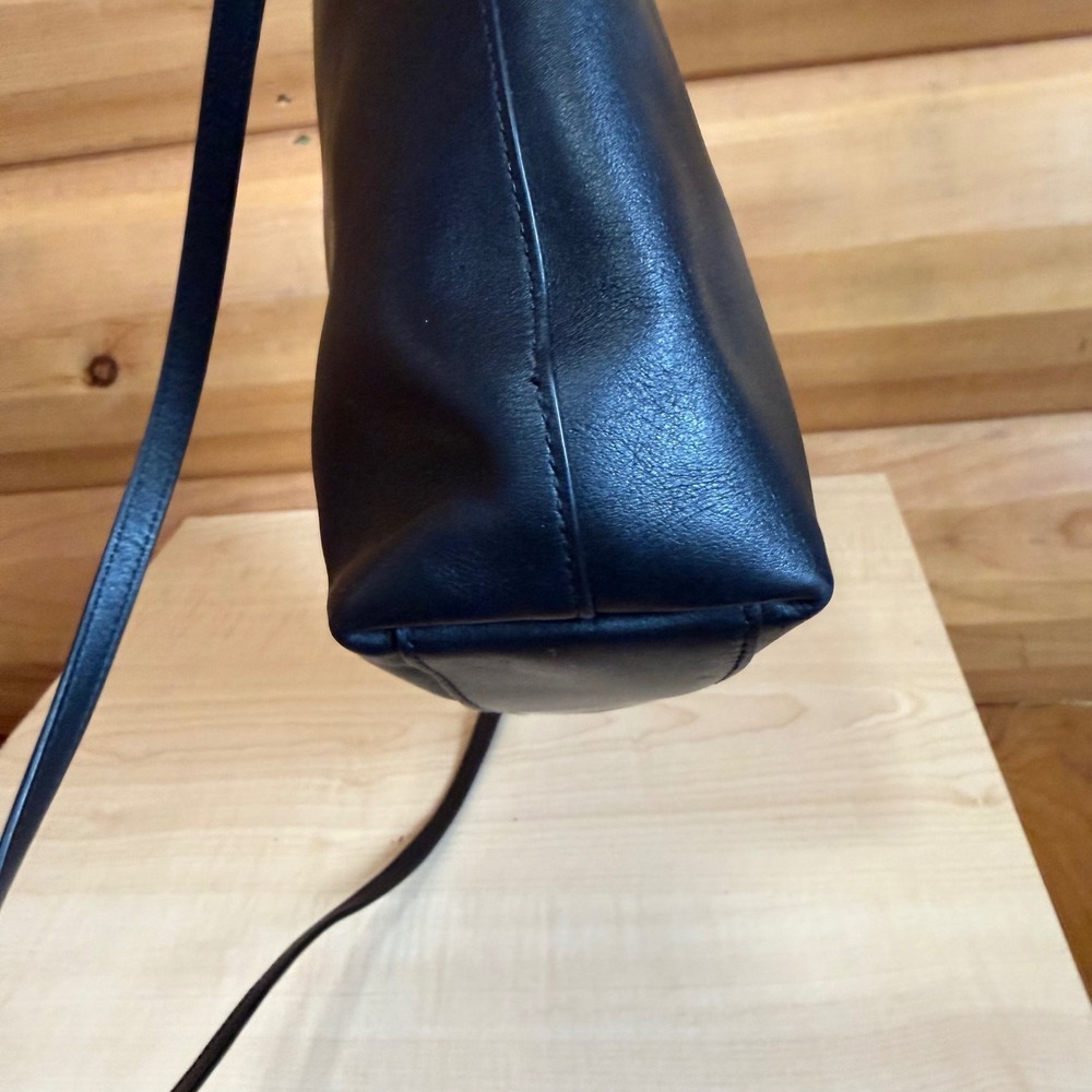 COACH 78217 Central‎ Shopper Tote Tote Bag Black Leather Brass Hardware Purse - Picture 8 of 16